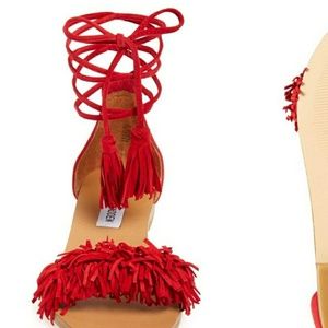 Steven Madden Red Strappy Sandals